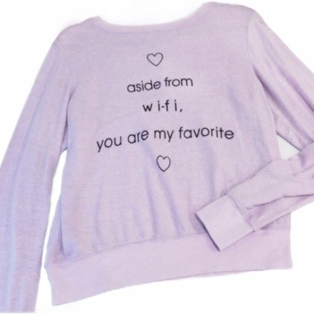 Wildfox Lavender Wifi Sweatshirt Xs